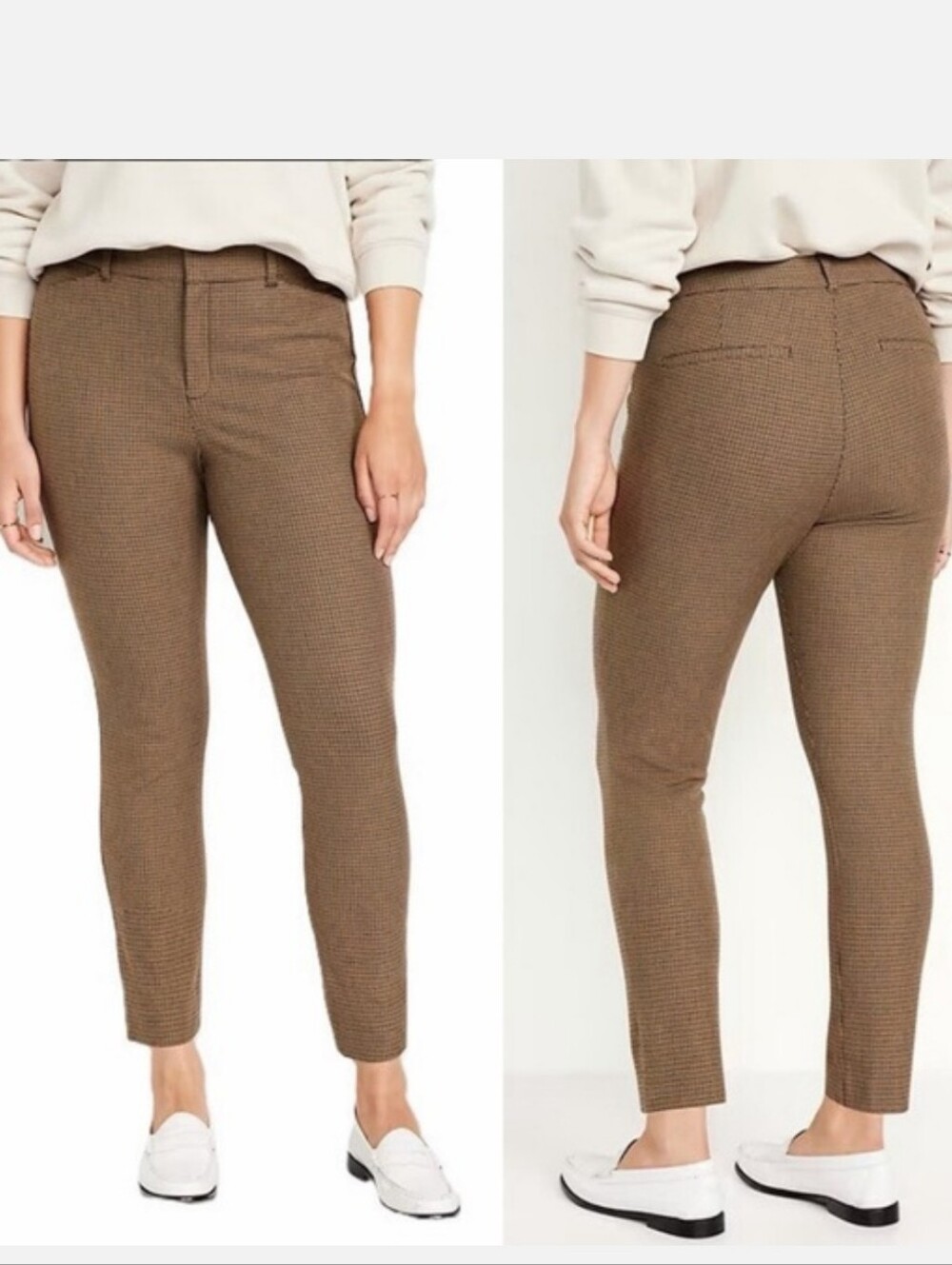 High Rise Pixie Pants - Gold Houndstooth - Picture 8 of 8